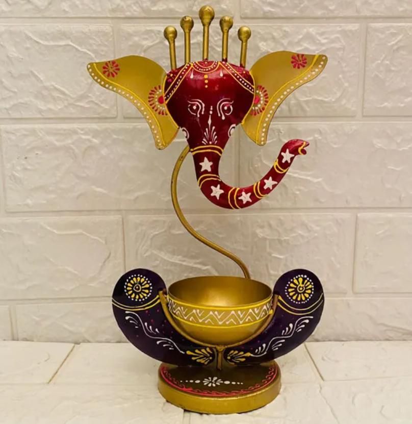 Handcrafted Ganesha Tealight Candle Holder β Spiritual Home Decor by Elitemaart Store