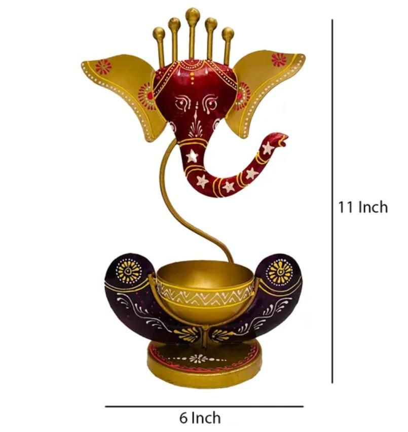 Handcrafted Ganesha Tealight Candle Holder β Spiritual Home Decor by Elitemaart Store