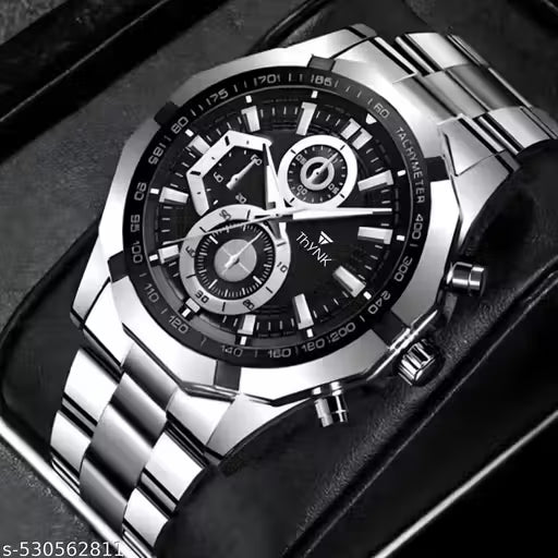 Water-Resistant Metal Strap Watch