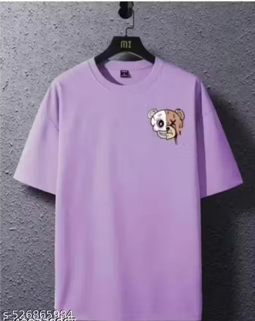 Men’s Round Neck Stylish Oversize T-Shirt | Cotton Blend | Printed Design | Short Sleeves