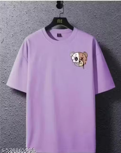 Men’s Round Neck Stylish Oversize T-Shirt | Cotton Blend | Printed Design | Short Sleeves