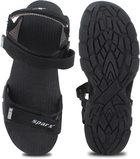Sparx Black Sandals for Men