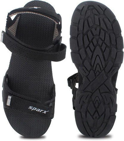 Sparx Black Sandals for Men