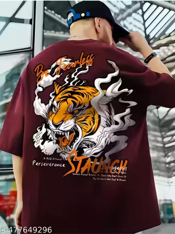 Trendy Men’s Back Print T-Shirt | Cotton | 3/4 Sleeve Casual Tee