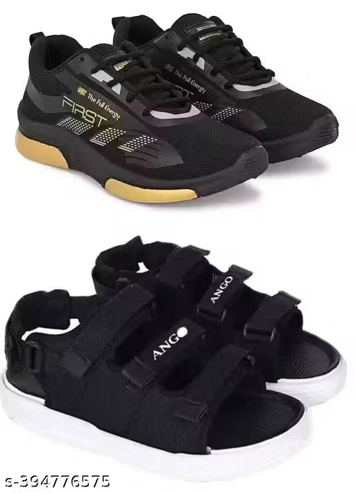 Combo of Summer Trendy Black Men’s Sandals