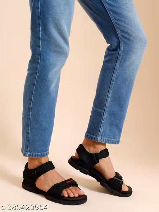 Sparx Black Sandals for Men