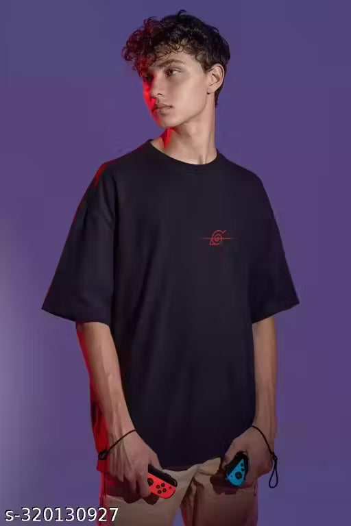 Urbane Sensational Men’s Cotton Blend T-Shirt | Anime Back Print | Short Sleeves | Printed Design