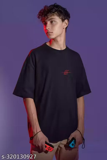 Urbane Sensational Men’s Cotton Blend T-Shirt | Anime Back Print | Short Sleeves | Printed Design