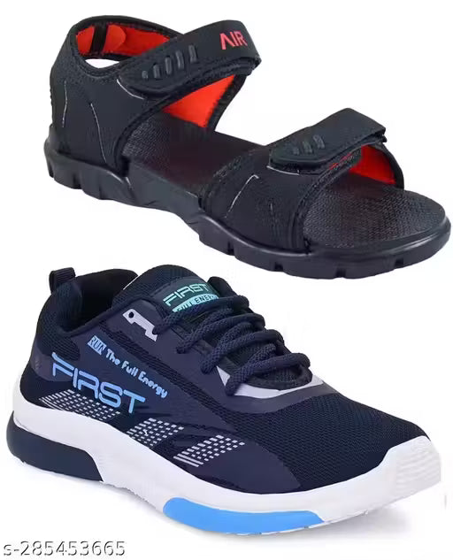 Men’s Combo Pack of Stylish Shoes &amp; Sandals – Comfortable Daily Wear Footwear (Pack of 2)