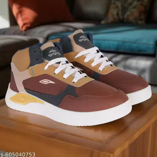Men’s High-Top Sneakers for Casual Wear, Street Fashion, Travel &amp; Daily Use | Lace-Up Sports Shoes with Strong Grip, Breathable Canvas Upper &amp; Modern Design