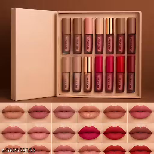 12 Pcs Velvet Matte Liquid Lipstick Set | Waterproof, Long-Lasting, Quick-Dry, Non-Stick Nude Lip Stain Kit – Professional Lip Makeup Gift (2.5ml x 12)