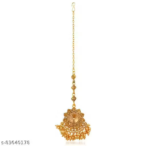 Gold Plated Choker Jewellery Set for Women | LCT Austrian Diamond Necklace with Earrings &amp; Maangtika